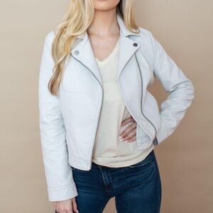 JACK BY BB DAKOTA MOTO SKILLS VEGAN LEATHER JACKET BONE SMALL from Revole